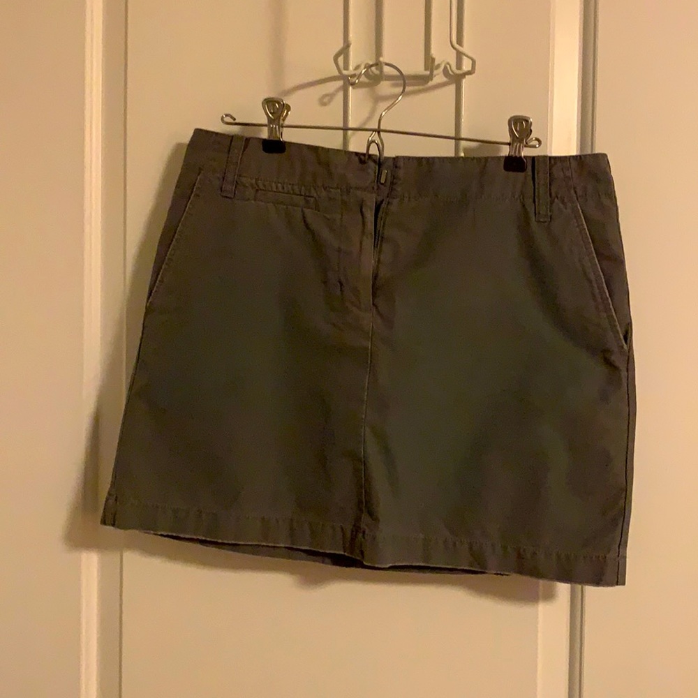 Gap mini, irregular gray. Cuter than it looks, boots and a top = hot.